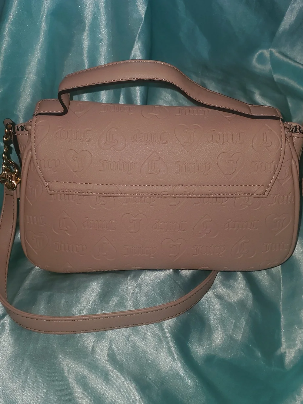 Juicy Couture Women's Embossed Logo Shoulder Bag in Beige